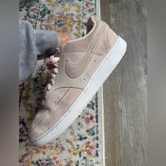 Nike Court Vision AF1 Sneakers Suede Pink Light Pink Casual Wear Size 9.5 - Picture 8 of 16